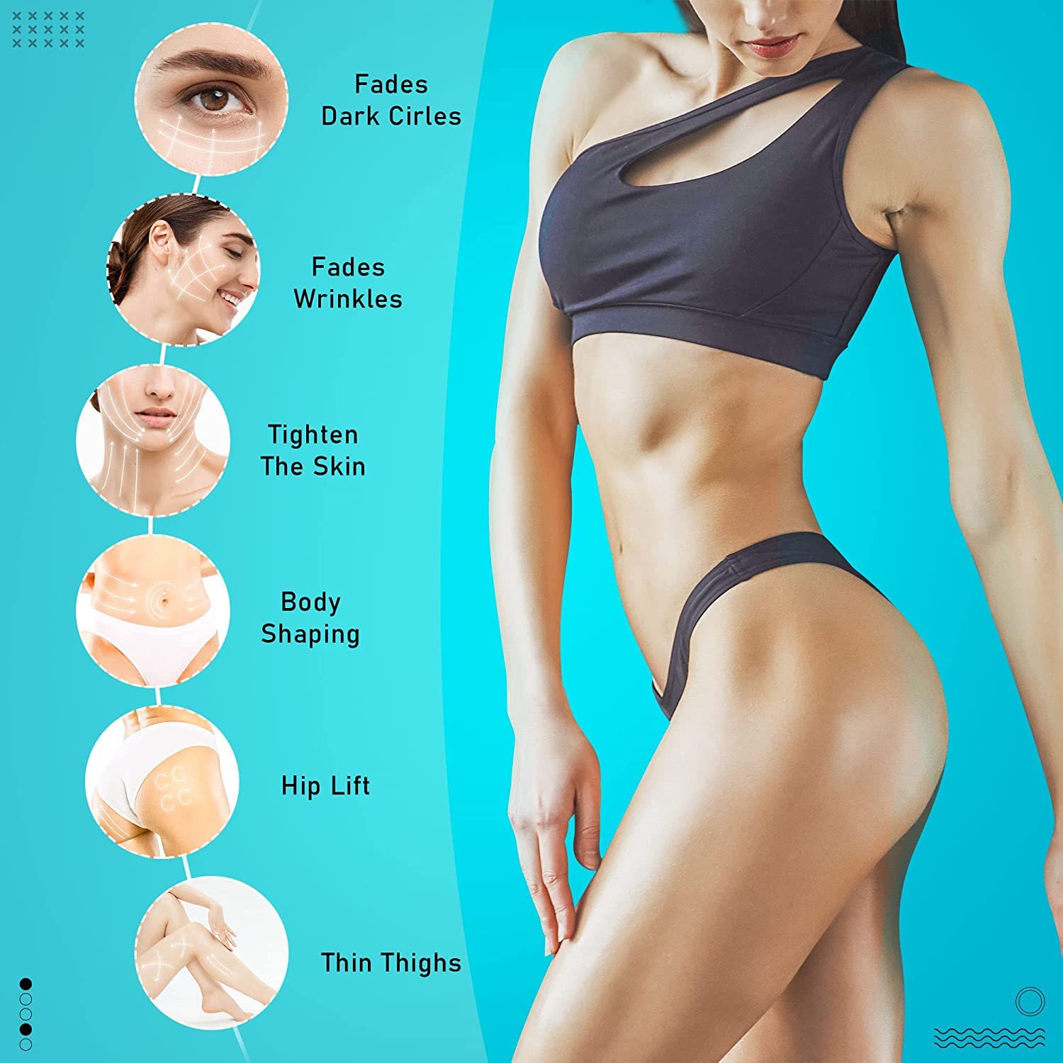 Cavitation Machine, Body Sculpting Machine, Body Machine Professional Beauty Equipment for Home Salon Use 110V Skin Care Tool for Face, Arm, Waist, Belly, Leg - Image 3
